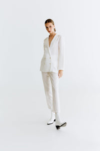 Panama Blazer Jacket - White - Studio 29 Brand
